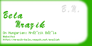 bela mrazik business card